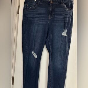 Dark wash denim jeans